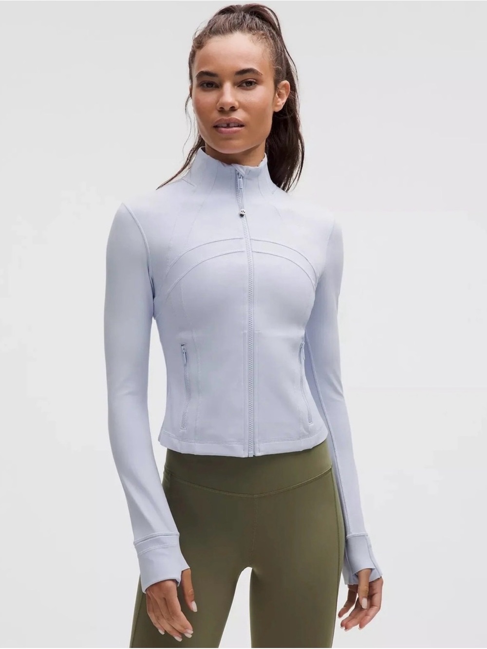 NEW LULULEMON DEFINE CROPPED JACKET SERENE BLUE SIZE 2